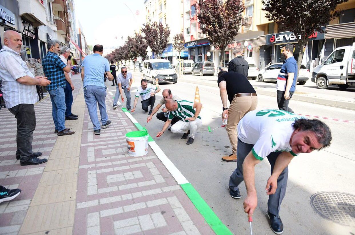 Kestel yeşil beyaza boyandı