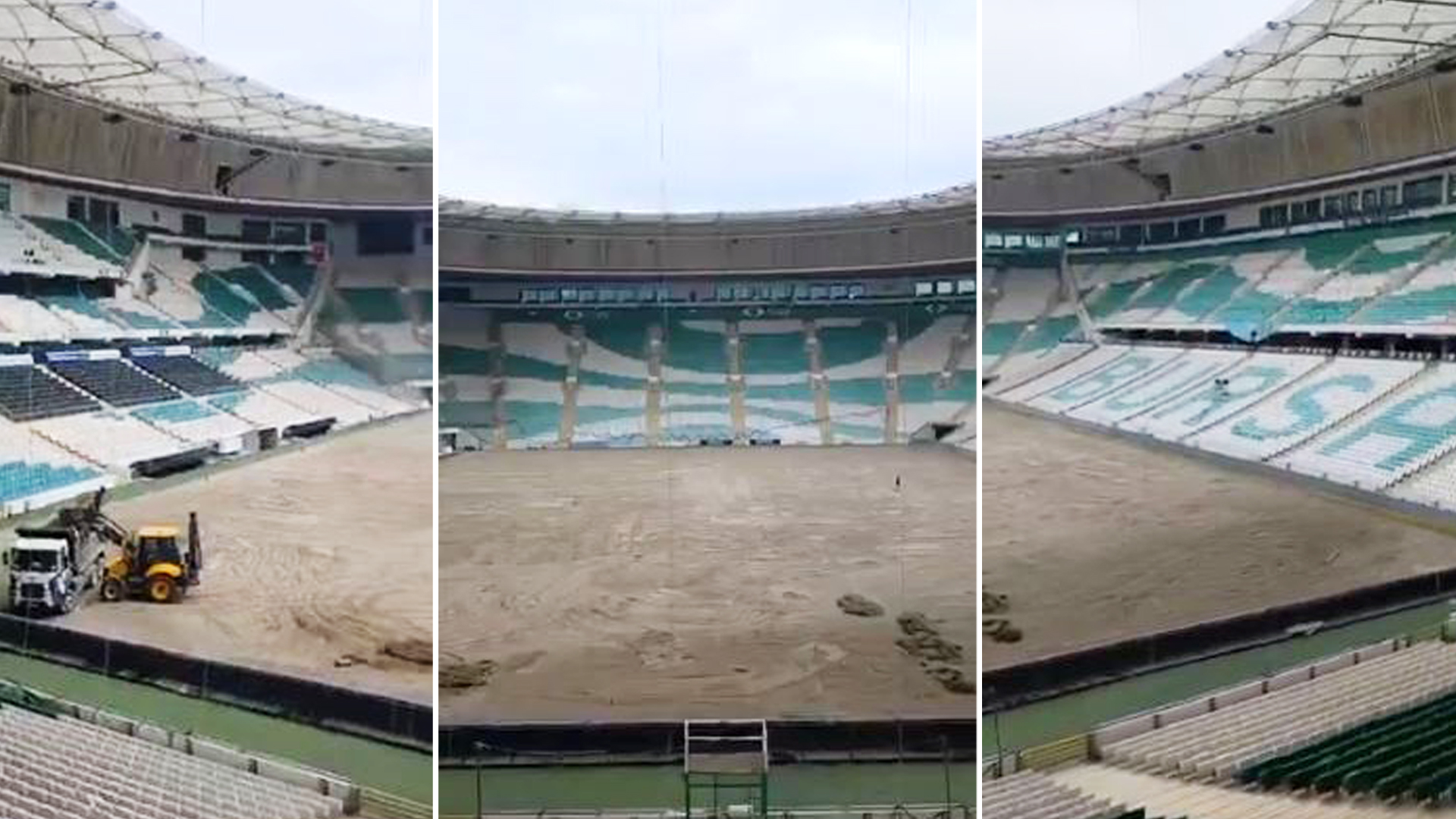 Atatürk Spor Kompleksi Matlı Stadyumu zemini yenileniyor