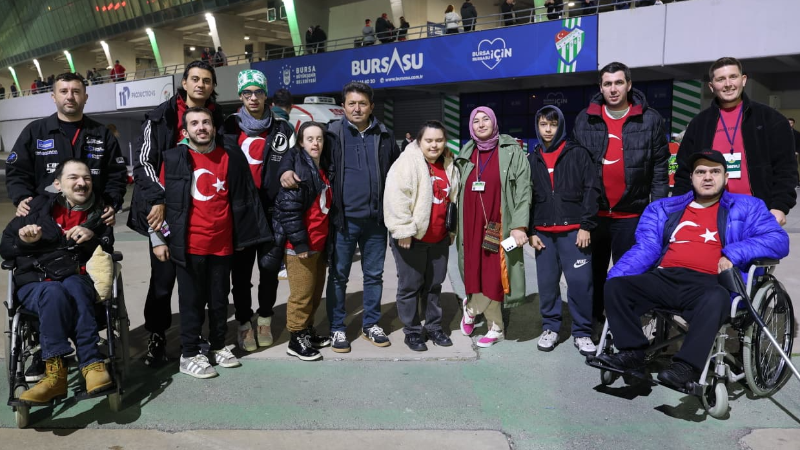 Bireysel engelliler milli maç heyacanı yaşadı