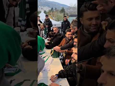 Bursaspor Başkanı Enes Çelik, yeşil beyazlı taraftarla buluştu! 🐊 #bursaspor #sporbursatr