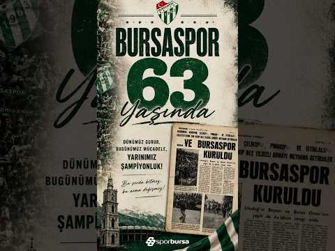 Bir Arma, Bir Şehir, 63 Yıllık Destan! İyi ki doğdun Bursaspor! 🐊 #bursaspor #sporbursatr
