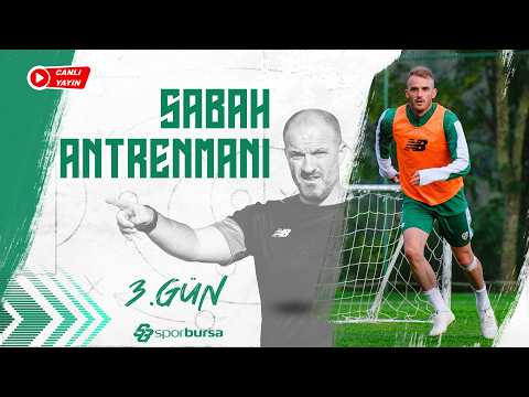 Bursaspor, Bolu kampında üçüncü güne sabah antrenmanı ile devam ediyor..