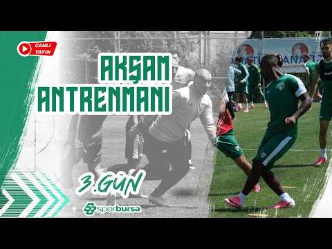 Bursaspor, Bolu kampında üçüncü güne akşam antrenmanı ile devam ediyor..