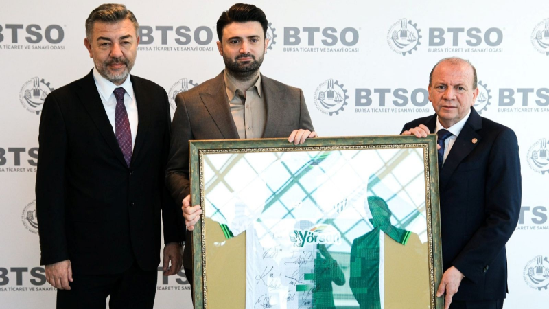 Bursaspor’dan BTSO Başkanı Matlı’ya "hayırlı osun" ziyareti