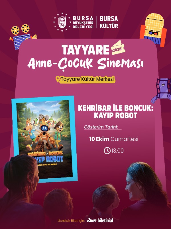 Kehribar ile Boncuk: Kayıp Robot – Tayyare Anne-Çocuk Sineması - Spor Bursa, Türkiye ve dünyadan tüm spor haberleri